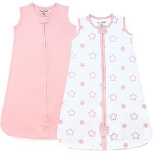 Organic Cotton Baby Sleep Sack Pink Stars