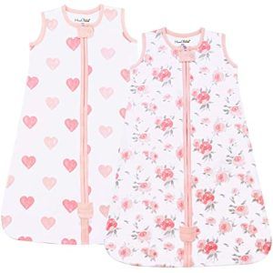 Organic Cotton Baby Sleep Sack Roses & Hearts